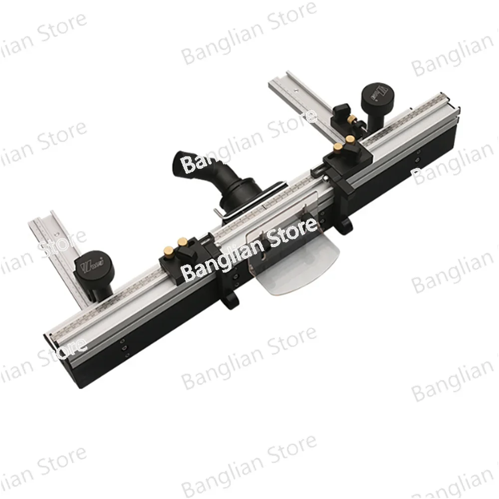 700mm Router Dining Table Fence Aluminum Alloy Profile with 300mm T-shaped Rail Sliding Bracket Drill Bit Protection Device