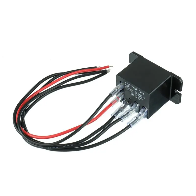 Power Relay AC 120V Coil 120 VAC 30A 40A SPDT(1NO 1NC) With Flange Mounting And Quick Connect Terminals Wires Pack Of 4-[Y31A Hu