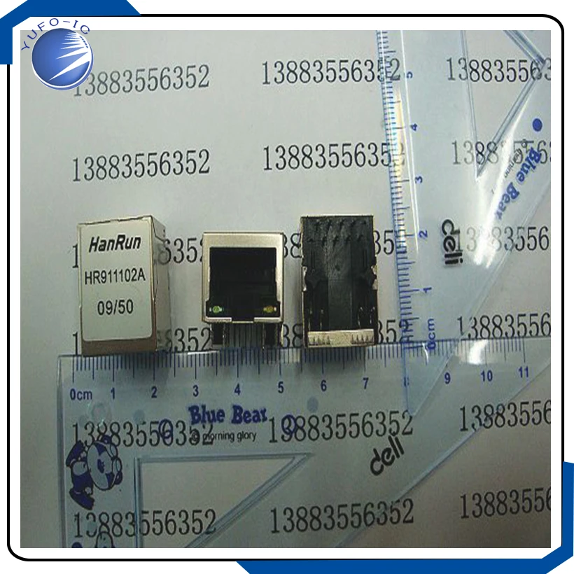 10PCS/LOT  RJ-45 joint with lamp network transformer with HR911102A built-in network transformer