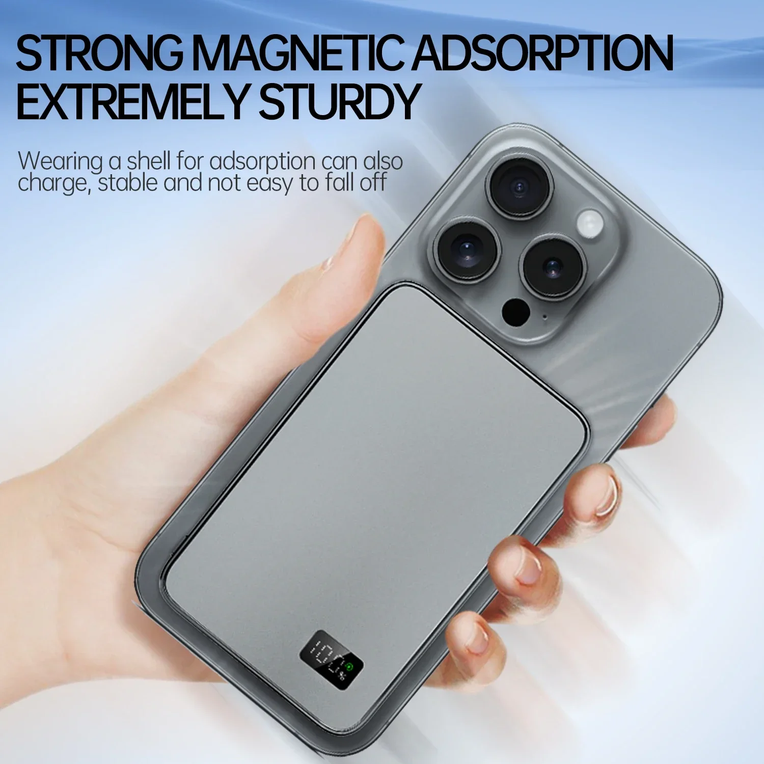 New Spare battery 10000mAh Wireless Magnetic Power Bank Super Fast Charging Portable Battery Charger For iPhone Huawei Samsung