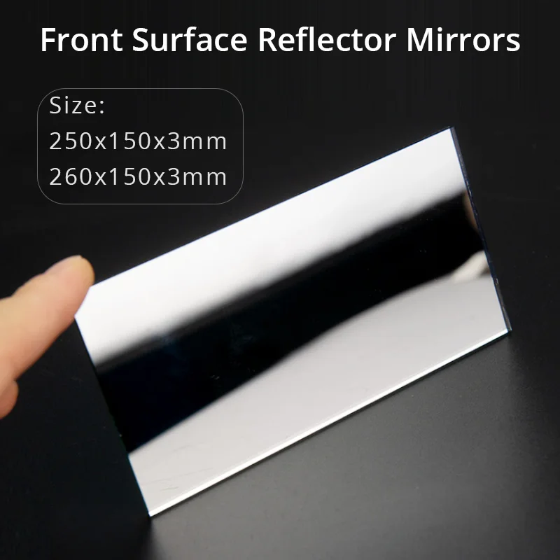 

250x150mm 260x150mm Optical Front Surface Reflector DIY Projector Mirror High Reflectivity Mirrors Thickness 2mm 3mm 1pc