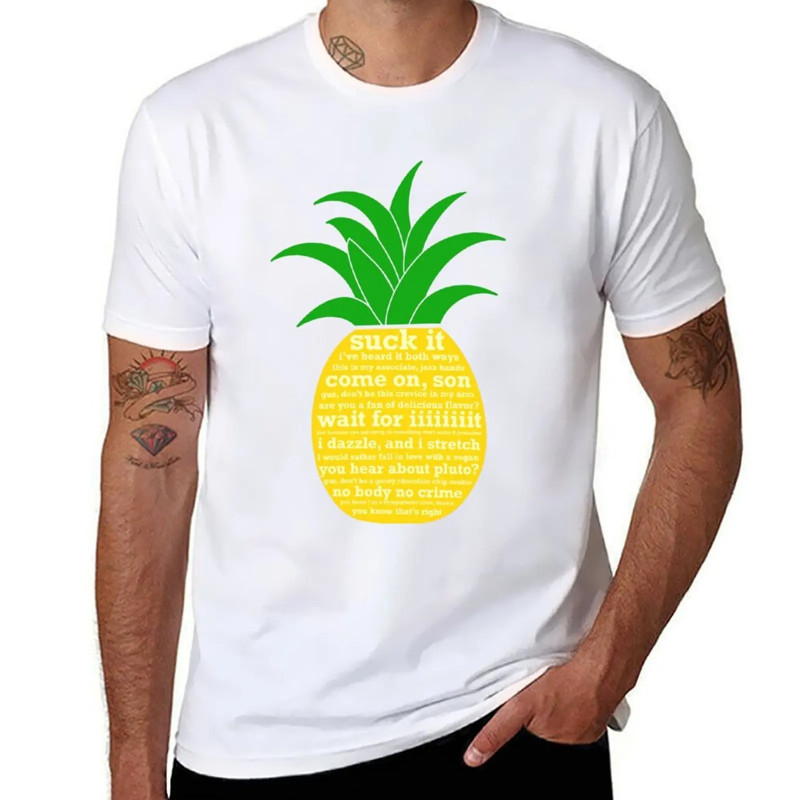 

Psych Quotes Pineapple T-Shirt t shirt man plain men t shirt cotton 100% t shirt custom print T-shirt