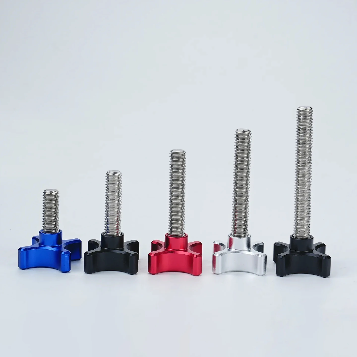 M6 M8 Aluminum Star Plum Bakelite Hand Tighten Thumb Screws Handle Bolt Hand Knob Tightening Screw Bolts view 6