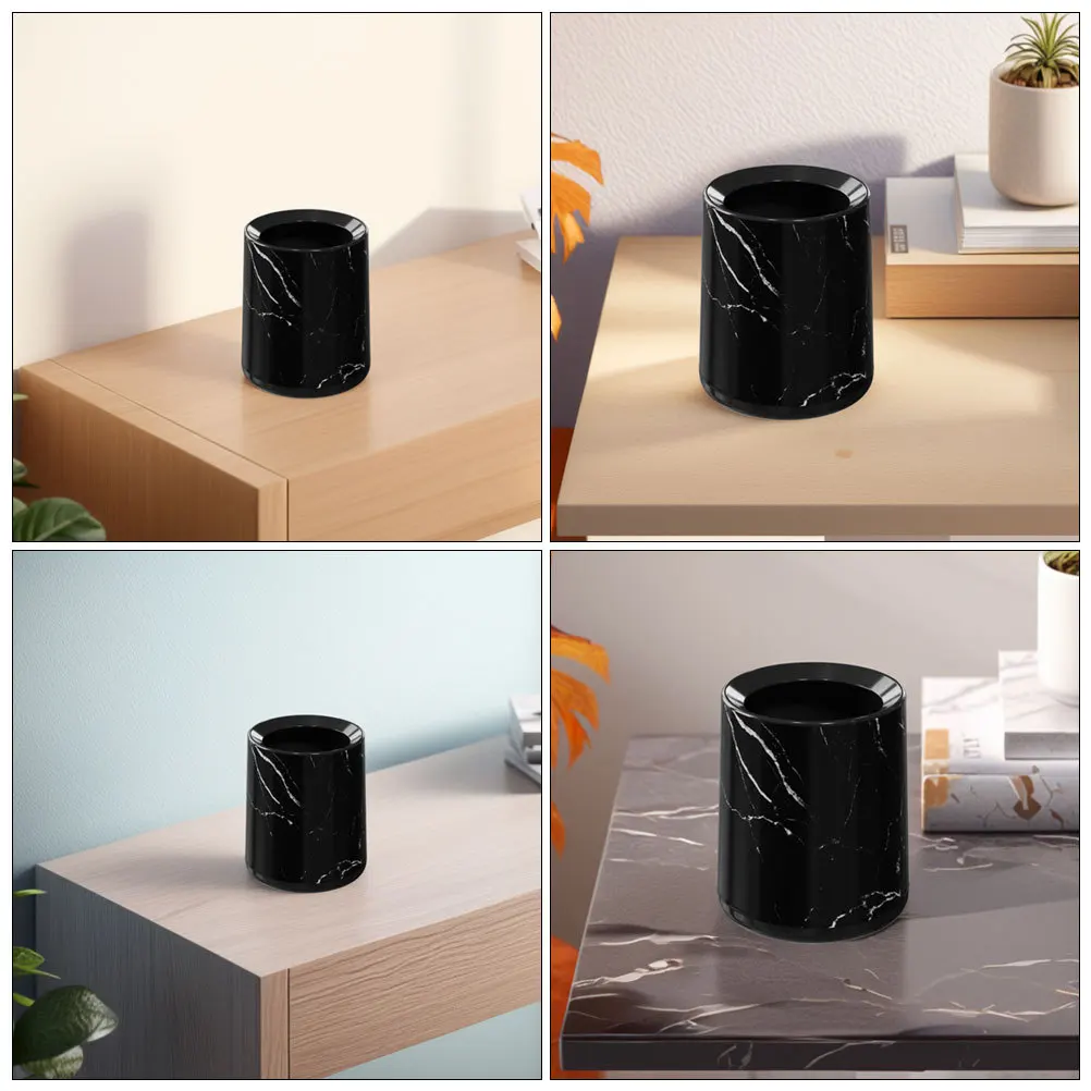 

Marble Wastebasket Small Decorative Trash Can for Bathroom Kitchen Bedroom Office Mini Desk Garbage Bin Small Bathroom Trash Can