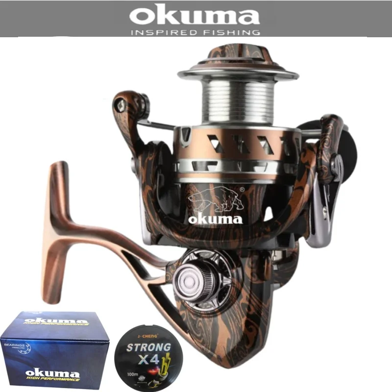

Okuma high-precision process seamless fishing wheel, 5.5:1 high transmission ratio, 13+1BB high-speed bearings