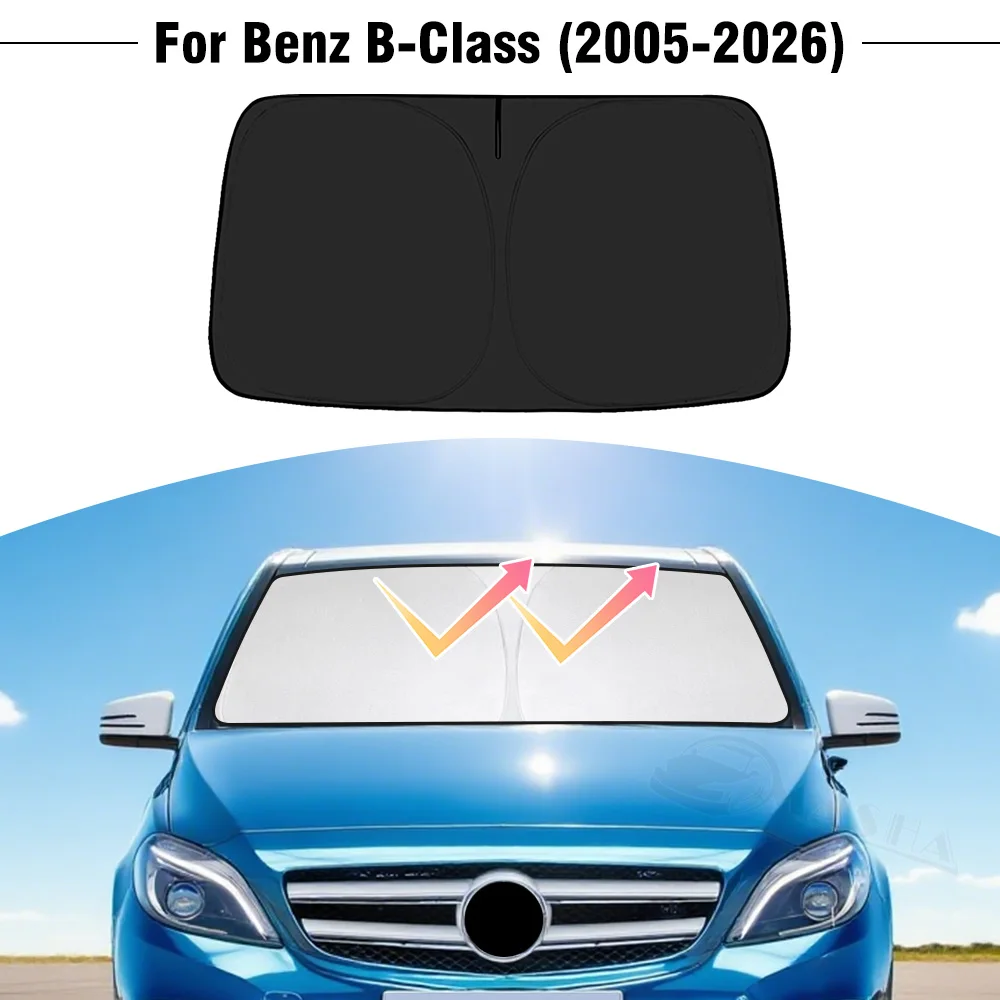

Солнцезащитный козырек на лобовое стекло для Mercedes-Benz B-Class 2005-2026: защита от УФ-лучей, аксессуары