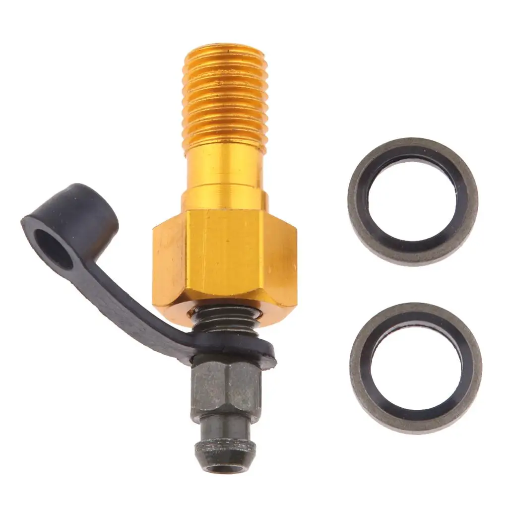 Brake Master Cylinder Brake Caliper 10mm M10 x 1.25mm Banjo Bolt Bleed Screw for Kawasaki Aluminium Alloy Banjo Bolt