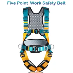 High Altitude Work Safety Harness Full Body Five-point Safety Belt Outdoor Climbing Training Work Construction Protect Equipment