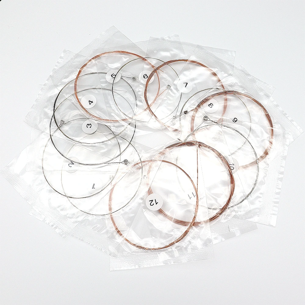 1set 12 String Acoustic Folk Guitar Strings for Musical Acoustic Folk Guitar Strings Guitar Part Accessories (Alice A2012)