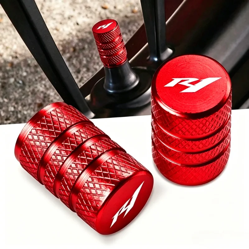 2Pcs Motorcycle Wheel Tire Valve Stem Caps CNC Airtight Cover For Yamaha YZFR1 YZF R1/R1M/R1S 2014-2018 2019 2020 2021