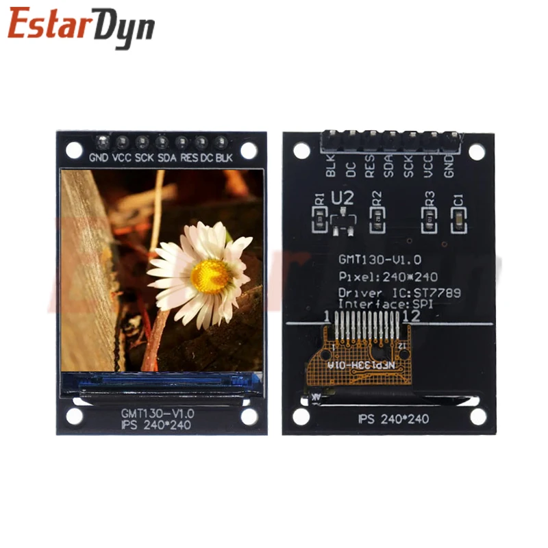 1.3 inch IPS 7P SPI HD 65K Full Color LCD Module ST7735 Drive IC 80*160 (Not OLED) For Arduino