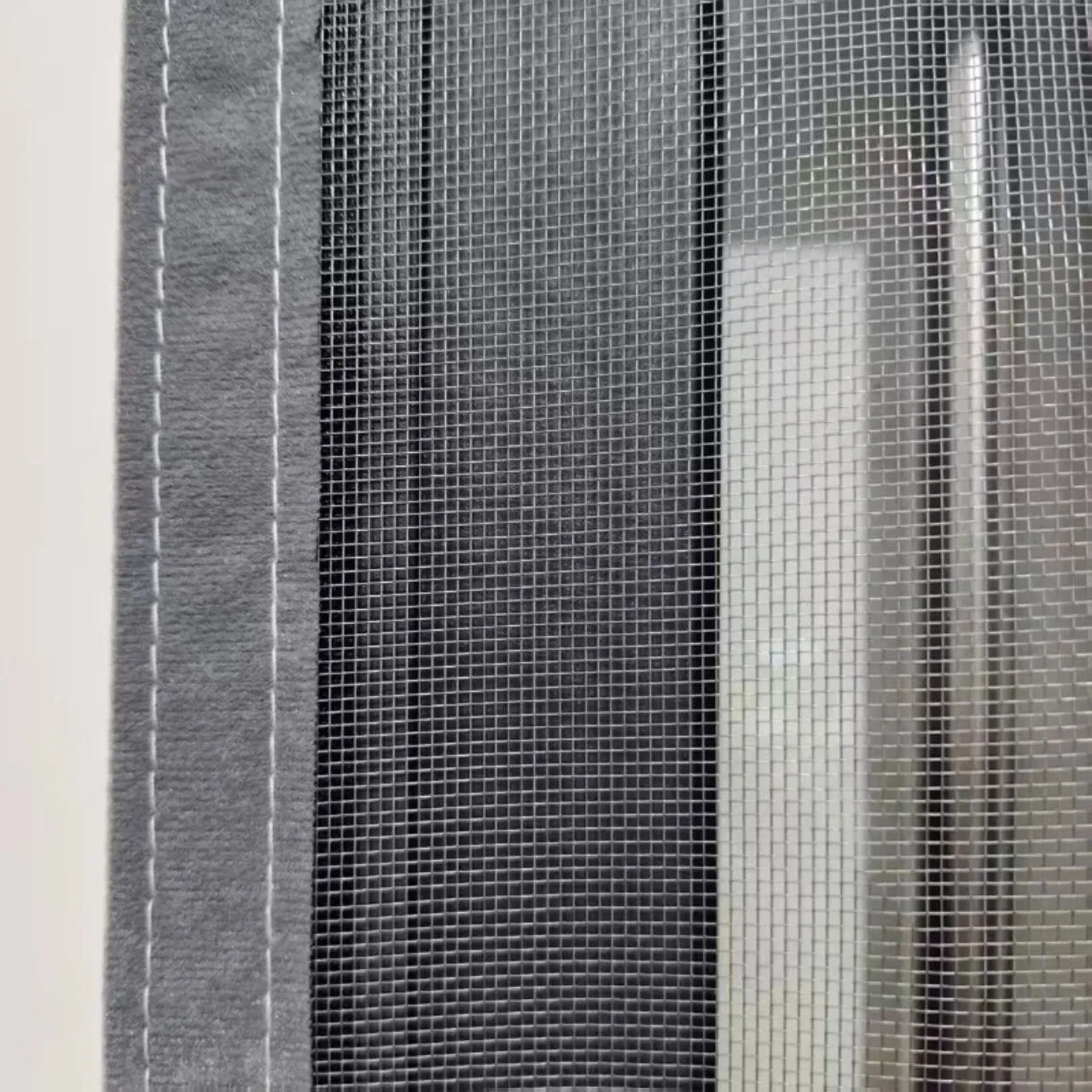 Gray Curved Zipper Opening and Closing Window Arched Semi-Circular Top Nano PP Mosquito Proof Breathable Invisible Screen Window