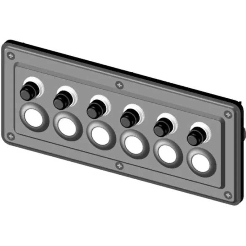 STTL 10A Waterproof Plastic 4 6 8 Gang RV Car Bus Yacht Marine Overload Protector Touch Marine Switch Panel