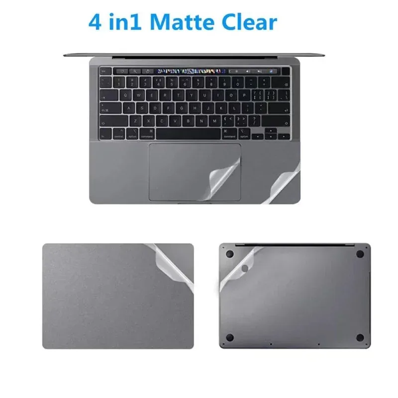 

Full Body Matte Clear Sticker Decal for MacBook Pro 14" pro16 M4 M3 M2 M1 air 13.6 air 15 Touchpad + Palm Rest Skin Protective