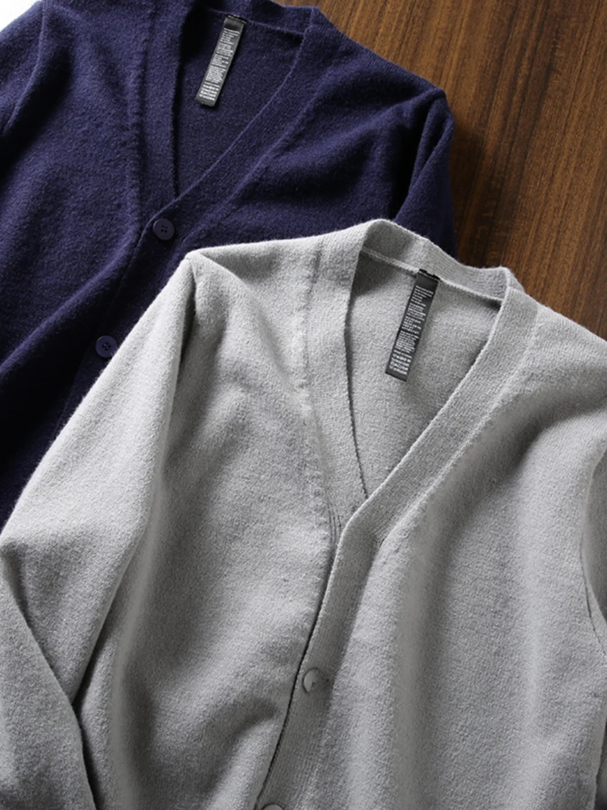 

Warmth And Sle Men's Knitted V-Ne Sweater Coat Casual Open Cardigan Pure Color Autumn Winter Faion Urban Youth Outerwear