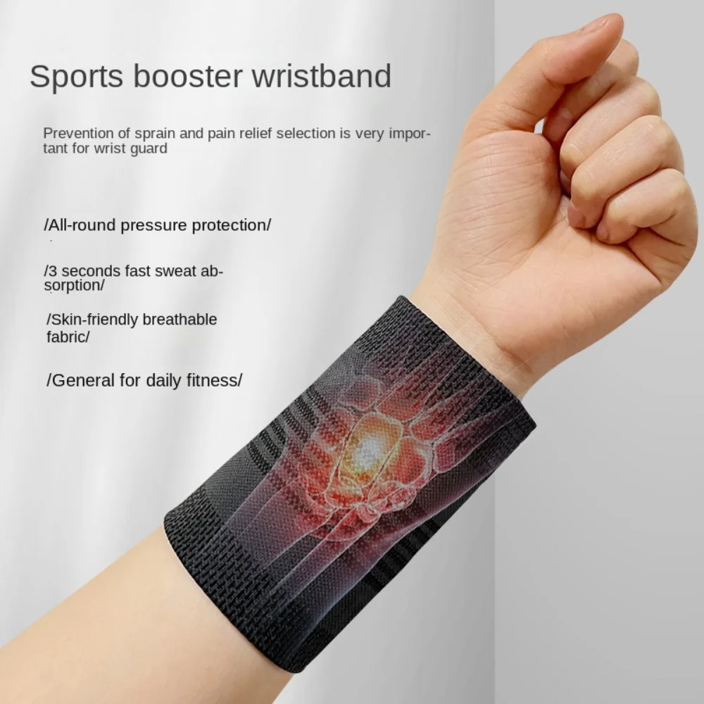 Polyurethane Fibre Sports Wrist Guard Sweat Band Towel Elastic Elastic Sport Wristband Breathable Colorful