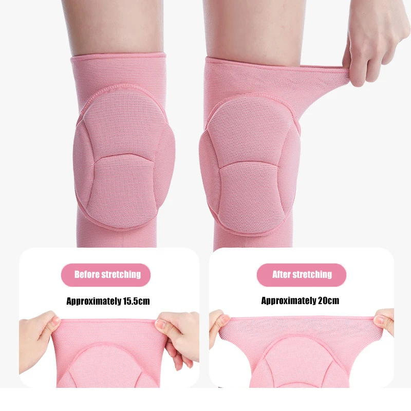 Girl Sports Compression Knee Pads Elastic Protector Thickening Sponge Knee Brace Support For Dance Workout Training Yoga Practic