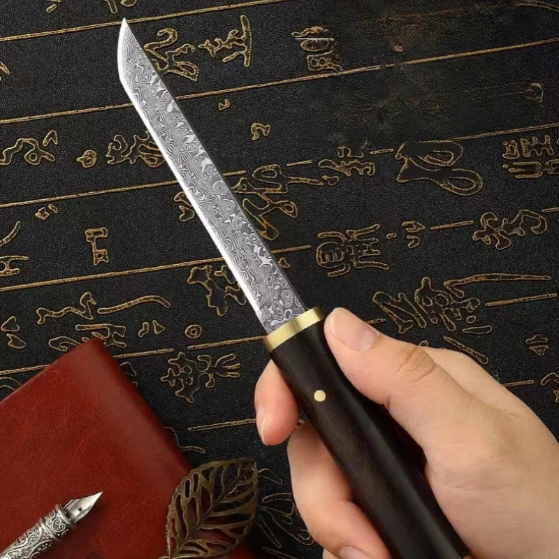 Ruyi Jingu Bang Knife, Damascus steel knife, kitchen knife, pocket knife, outdoor emergency