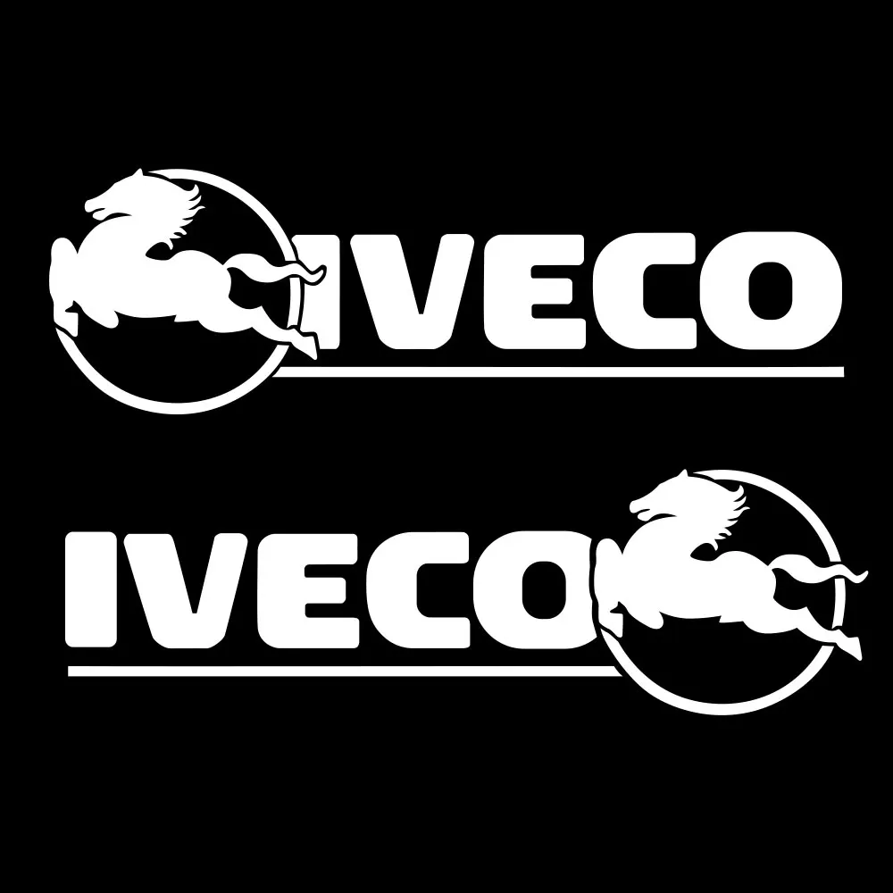 قطعتان من ملصقات شاحنة نقل الفينيل Iveco، والشاحنة، ورسومات الشاحنة