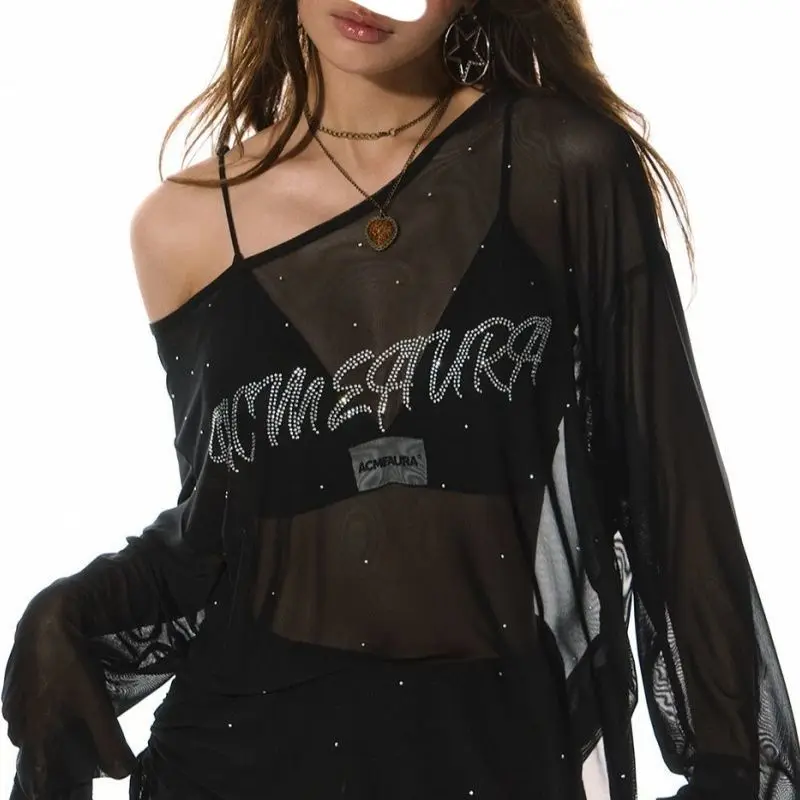 インイ・マザー サマー2025 ジャズダンススペシャル 薄手 オルト・スヴェ Tシャツ クール カジュアル ルーズフィット ポリエステル レディース トップス