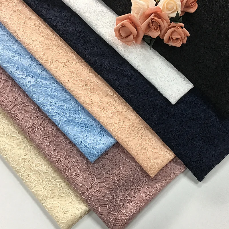 5 Farben Blumen-Stickerei Spitzenstoff Brautkleid DIY Blumen-Kostüm Vorhang Ausgehöhltes Dekor-Material