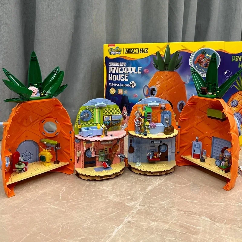 Décennie s de construction de maison d'ananas pour enfants, ornements de modèle rw, jouets de puzzle dos, cadeau de vacances de collection, nouveau