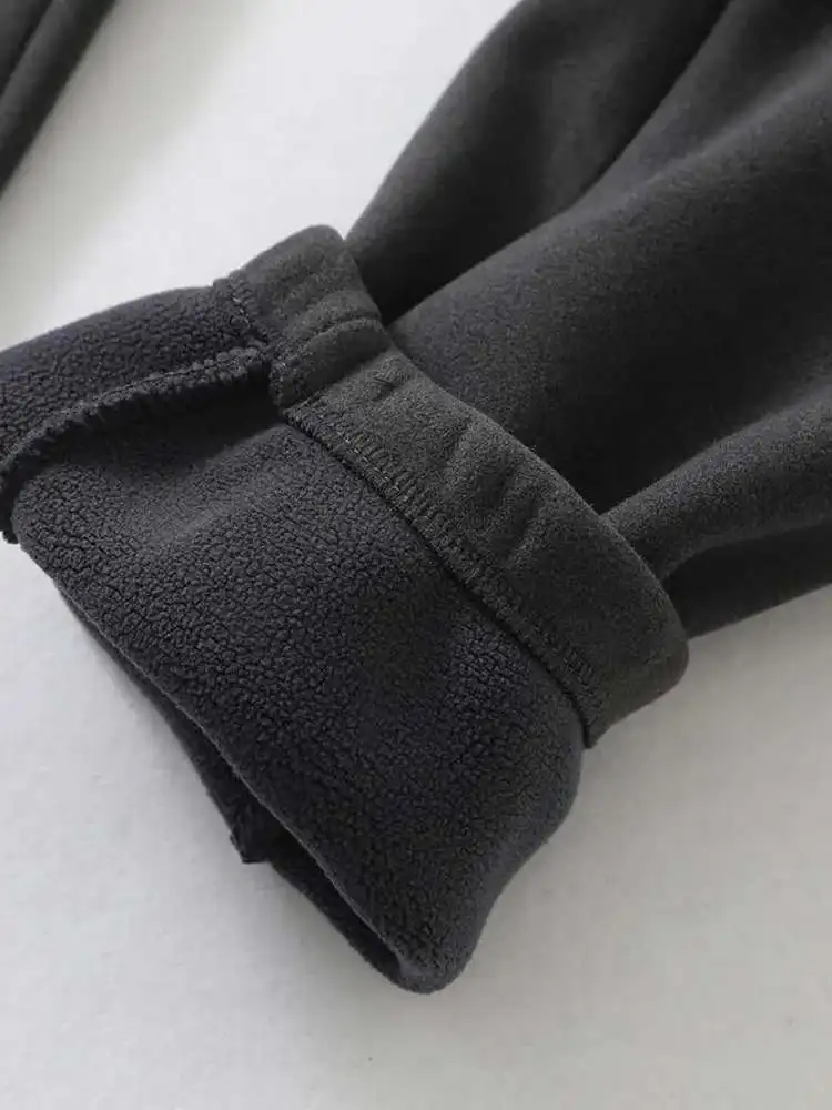 

Thiened Fce Double-sided German Velvet Men's Winter Casual Sports Elastic Waist Versatile Embroidered Sweatpants