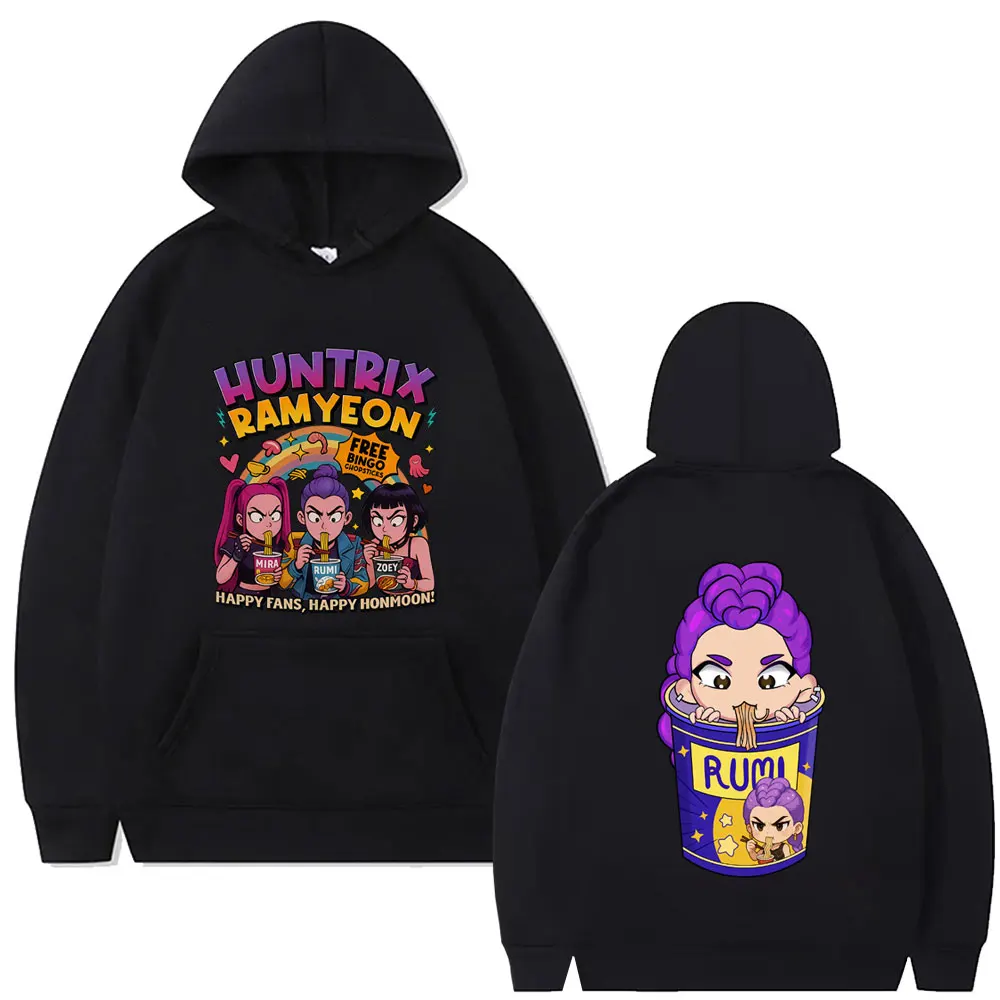 

Hot Movie KPop Demon Hunters Hoodie Cute Kawaii Rumi Mira Zoey Graphic Sweatshirt Men Women Fashion Oversized Pullover Hoodies