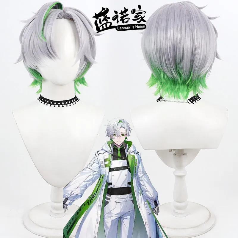 Virtual YouTube Vtuber Kaname Cosplay Wig Halloween Carnival Party Props Synthetic Hair Heat Resistant Fiber + Wig Cap