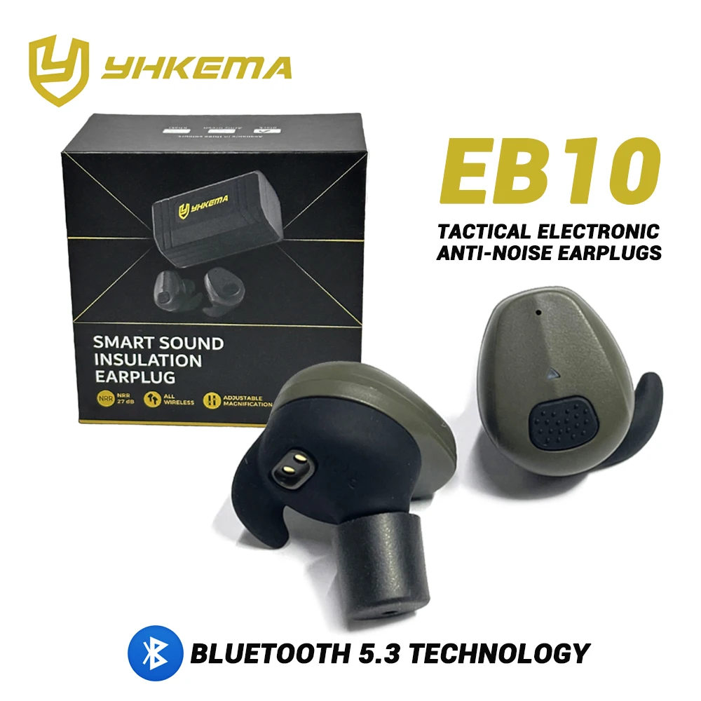 YHKEMA Bluetooth Electronic Anti Noise Earplugs Tactical Headset Noise Canceling EarMuff for Shooting Hearing Protection