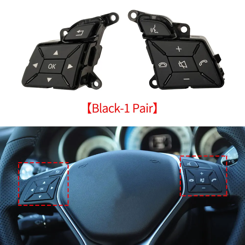 For Mercedes W204 X204 W212 Car Steering Wheel Control Buttons Switch Assembly For Benz C GLK E Class C180 C200 E260 GLK300 E320