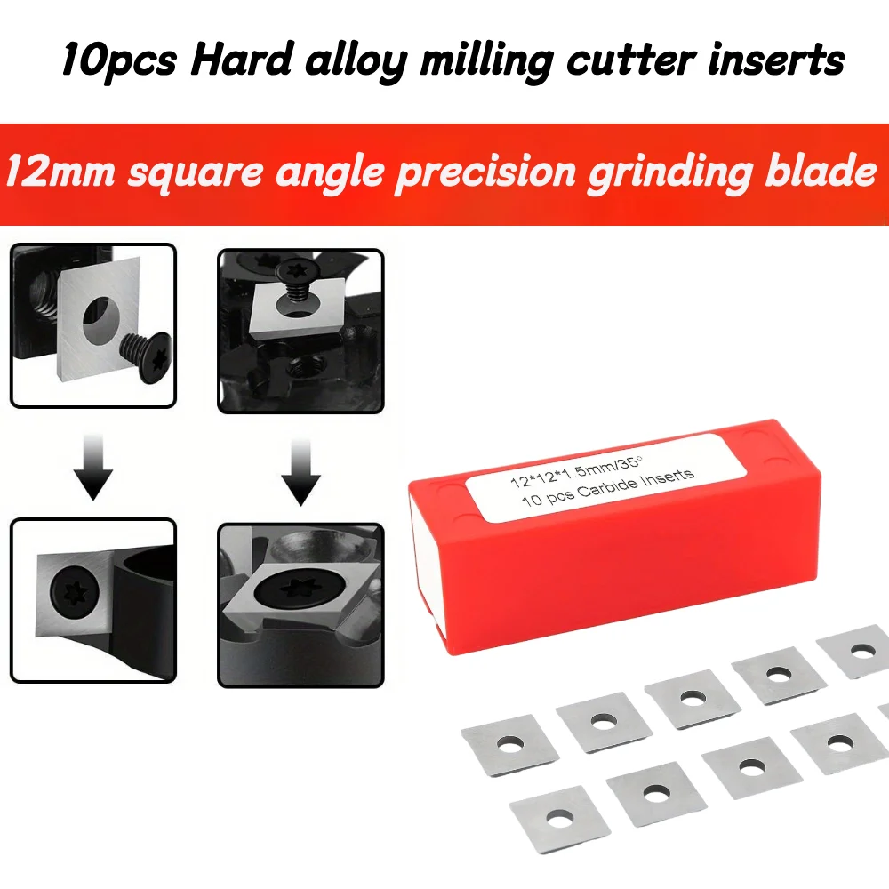 

3-канальная деревообрабатывающая строгальная головка 35 мм 60 мм, диаметр режущей бумаги 12X12X1,5 мм, квадратное лезвие из твердого сплава