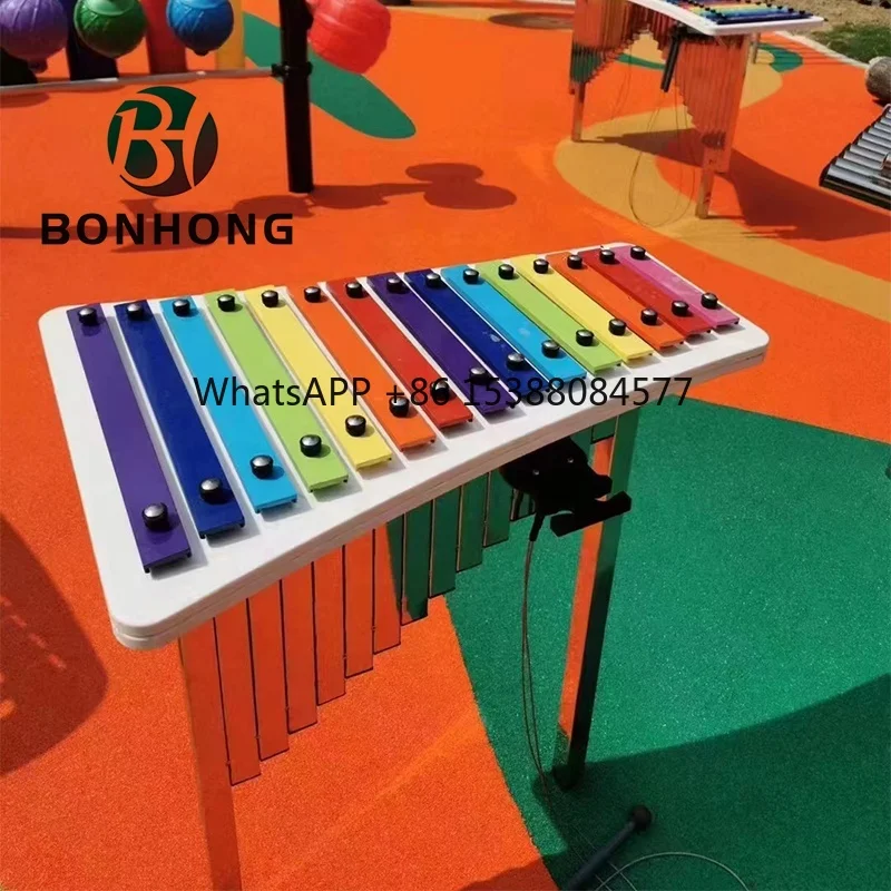

Bonhong Outdoor Free Standing Percussion Music Instruments Outdoor Indoor Playground Musical Play Equipment for Kids