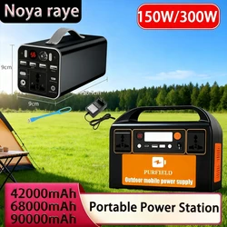 Portable Power Station 150W 300W Solar Generator Outdoor Camping Battery Emergency Charging Station Power Supply