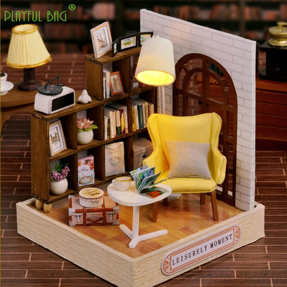 Fai da te Cottage miniatura paesaggio casa giardino Studio modello Building Block assemblaggio Puzzle giocattoli regali creativi per bambini UG350