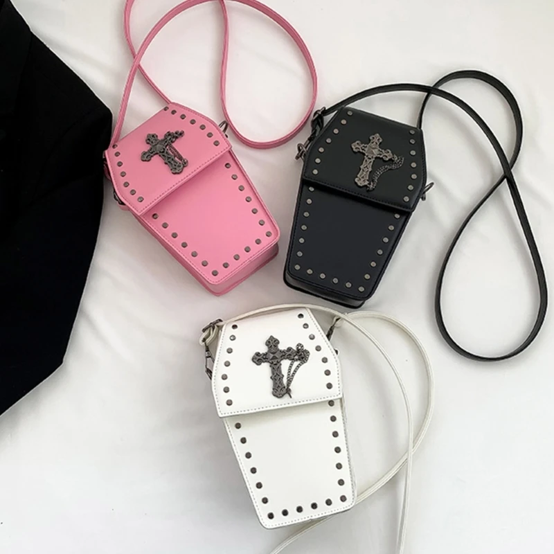 

X5XA 2023 Versatile Small Cellphone Bag Rivet Handbag for Girl Women Fashion Purse