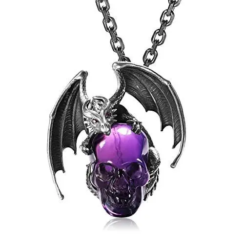 Exaggerated Three-dimensional Flying Dragon Collarbone Chain Skull Pendant Retro Street Tide Neck Chain Punk Style Necklace