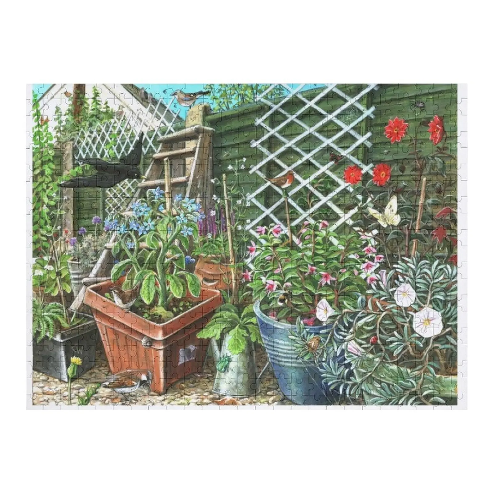 

Urban Garden Wildlife painting / jigsaw design Jigsaw Puzzle Customized Kids Gift Wooden Boxes Puzzle
