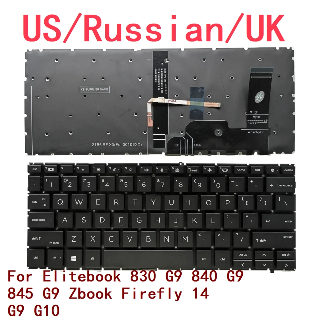 

Клавиатура для ноутбука HP Elitebook 830 G9 840 G9 845 G9 Zbook Firefly 14 G9 G10