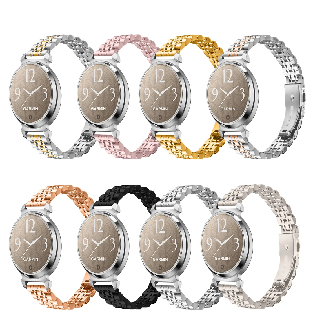 Correa para el reloj inteligente Garmin Lily 2: nueva correa universal de acero inoxidable con 7 eslabones de 14 mm, accesorios para Garmin Lily 2 Active.