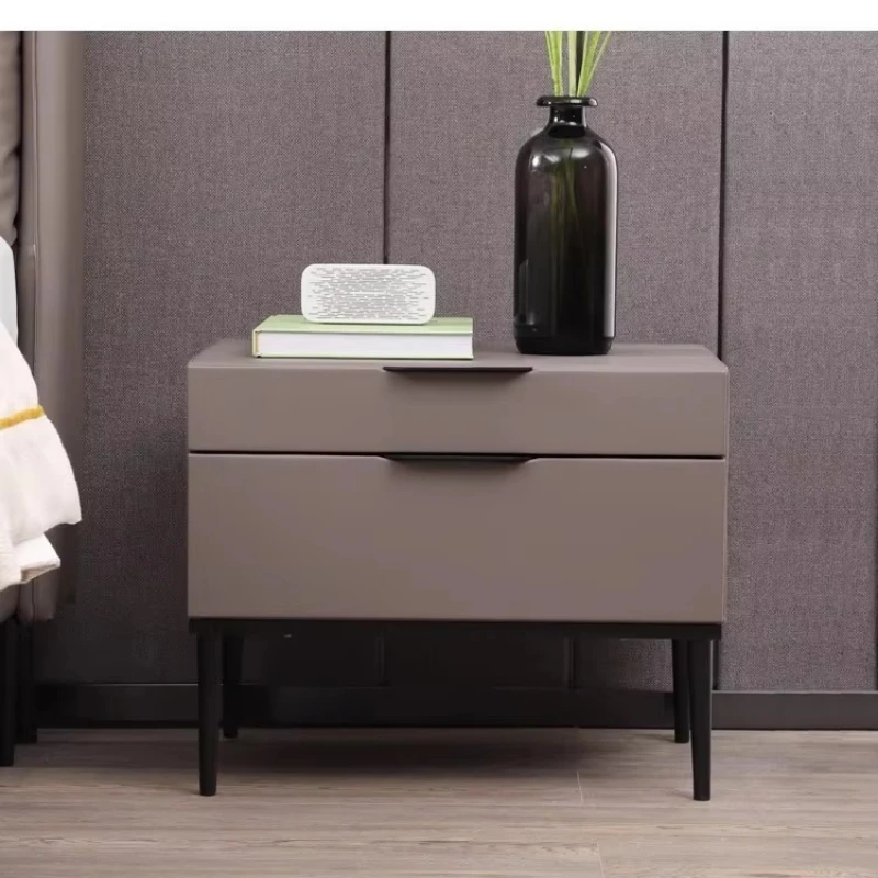 Modern black panel convertible bedside table with glass top, height adjustable, suitable for bedroom, apartment or hotel use