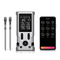 Wireless Bluetooth Meat Thermometer Digital Food Thermometer 2 Probe with LCD Screen for Grill, Smoker, Air Fryer, Rotisserie