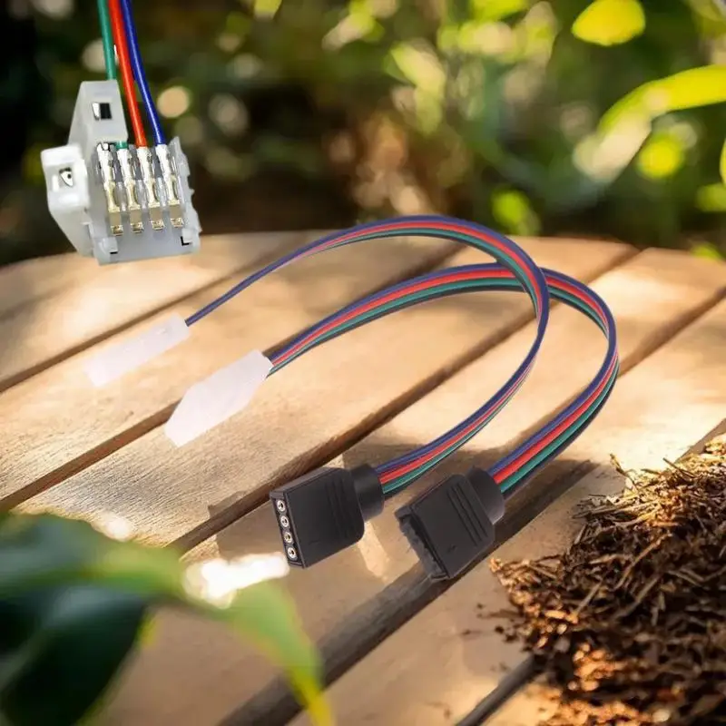 Multi-pack 16.5cm 4-Pin RGB LED Strip Light Connectors for RGBW LED Strips