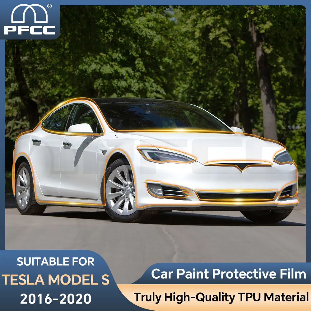 

Car Precut Paint Protection Film Full Vehicle Anti-scratch Exterior TPU PPF For Tesla model S 2016-2021 Car Sticker Anti-scratch