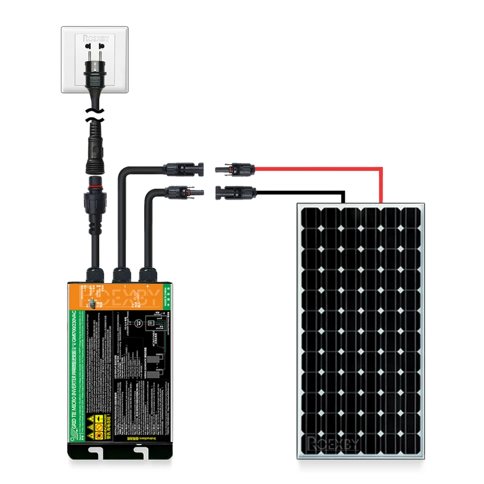 グリッド付きマイクロインバーター,Pvグリッドタイシステム用,300w