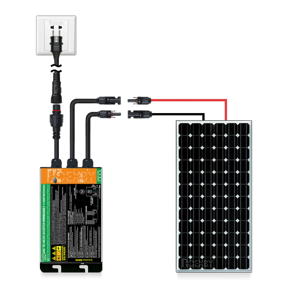 Imagem -03 - Micro Inversor Mppt para Varanda Solar pv Sistema de Gravata Sistema de Gravata 180w 120w 150w Entrada Solar ac 110v240v