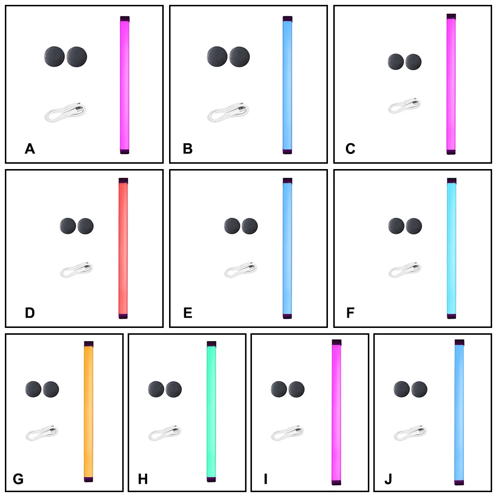 Palo de relleno de luz LED USB Flash 30LM fotografía lámpara de noche iluminación de Selfie portátil con indicador de carga 32cm verde