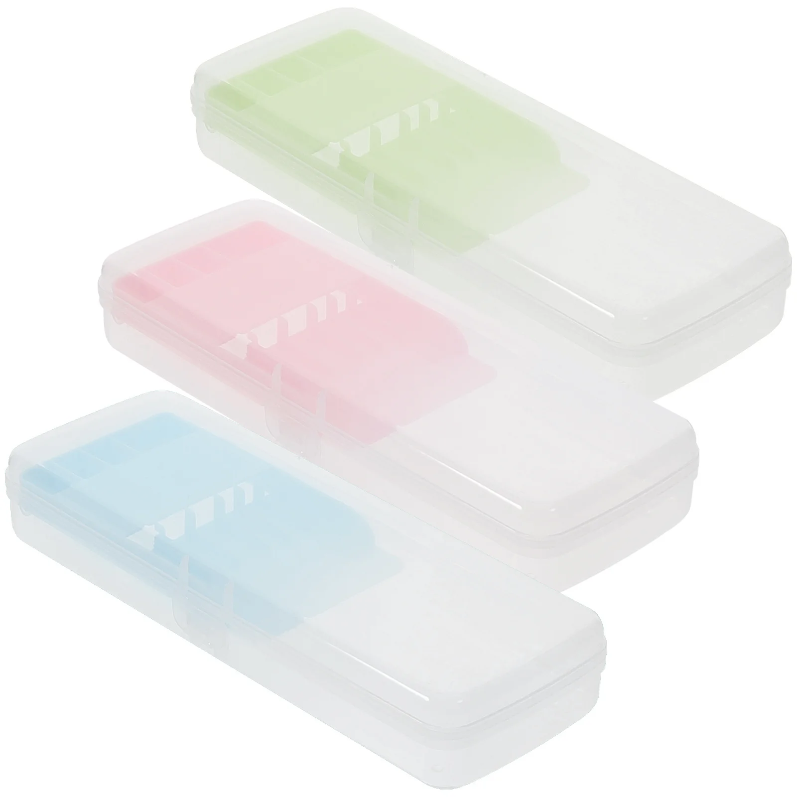 

3Pcs Multi-Function Stationery Boxes Pencil Containers Material Pen Case for Students and Professionals