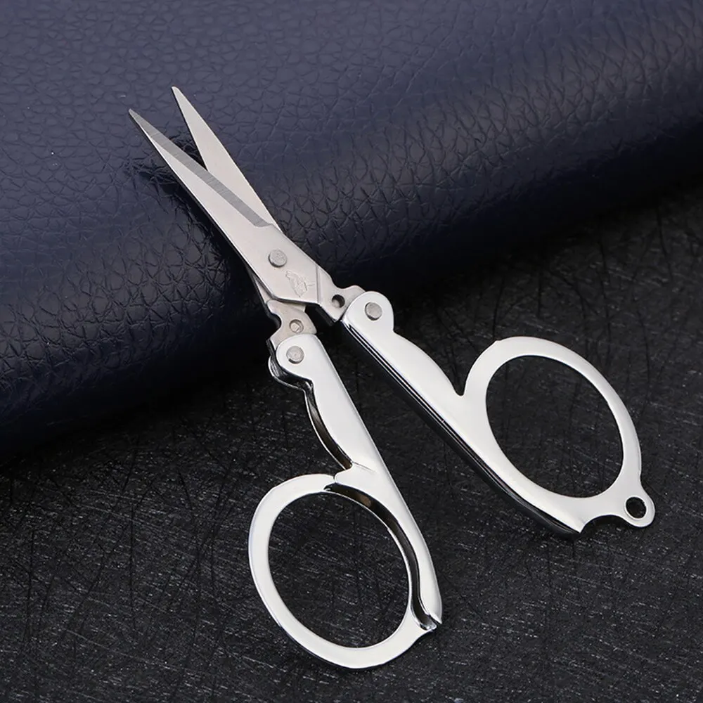 Folding Pocket Scissors Multifunctional Stainless Steel Folding Small Scissors Household Mini Thread Cutting Nail Tools Stainles