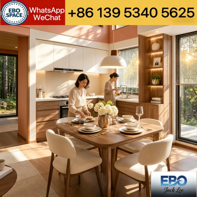 Weatherproof Expandable Modular House Prefabricated Tiny Villa Complete Interior Decoration Holiday Cabin